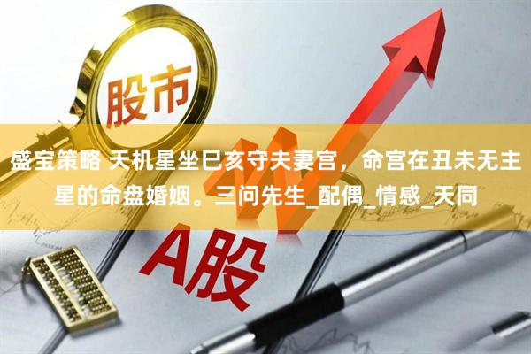 盛宝策略 天机星坐巳亥守夫妻宫，命宫在丑未无主星的命盘婚姻。三问先生_配偶_情感_天同