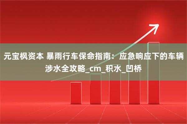 元宝枫资本 暴雨行车保命指南：应急响应下的车辆涉水全攻略_cm_积水_凹桥
