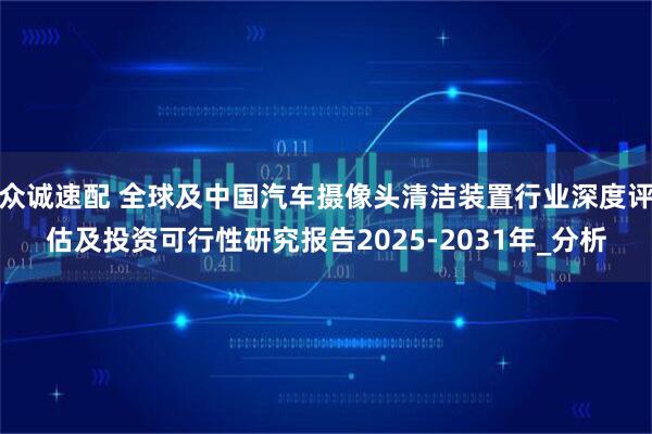 众诚速配 全球及中国汽车摄像头清洁装置行业深度评估及投资可行性研究报告2025-2031年_分析