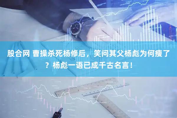 股合网 曹操杀死杨修后，笑问其父杨彪为何瘦了？杨彪一语已成千古名言！